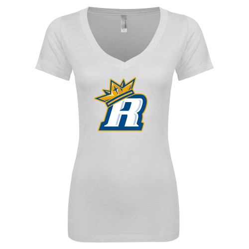  Next Level Womens White Ideal V Tee - R Royals