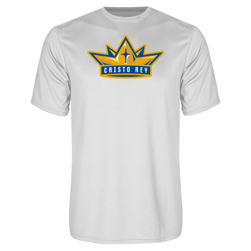  White Performance Tee - Cristo Rey Crown