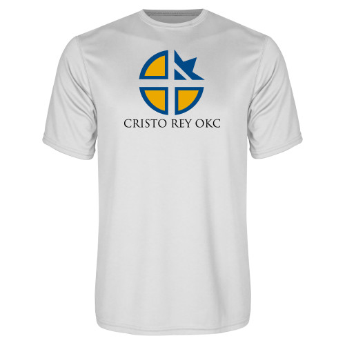  White Performance Tee - Stacked Inst.
