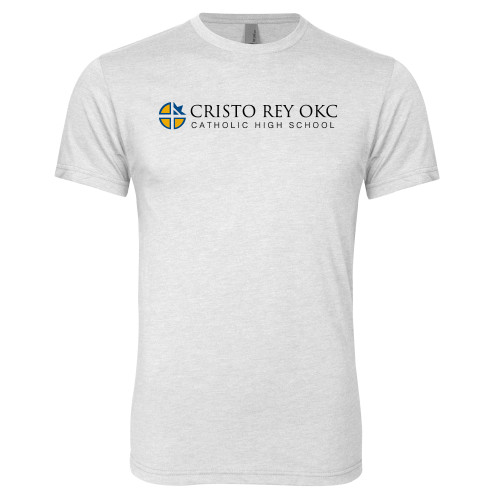  Next Level Heather White Triblend Tee - Cristo Rey OKC Catholic High School
