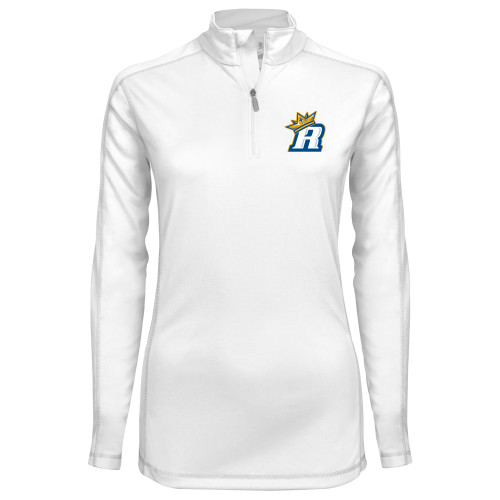  Syntrel Womens White Interlock 1/4 Zip - R Royals