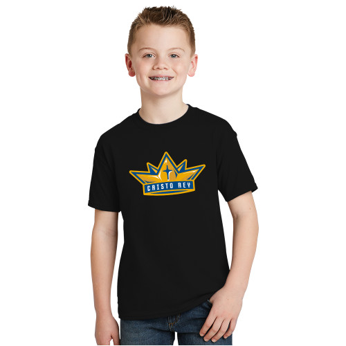  Youth Black T Shirt - Cristo Rey Crown