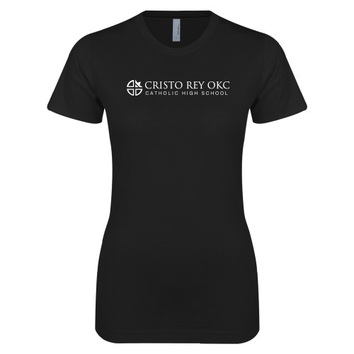  Next Level Womens Black Boyfriend Tee - Cristo Rey OKC Catholic High School