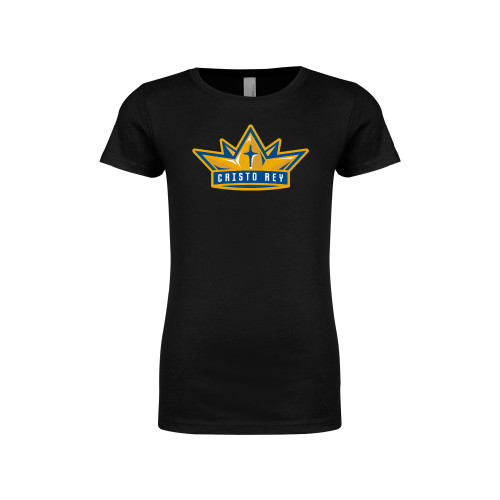  Next Level Girls Black Fashion Fit T Shirt - Cristo Rey Crown