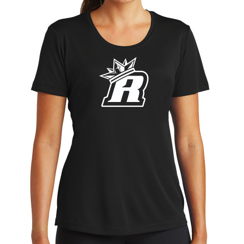  Womens Black Performance Tee - R Royals