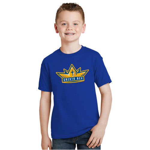  Youth Royal T Shirt - Cristo Rey Crown