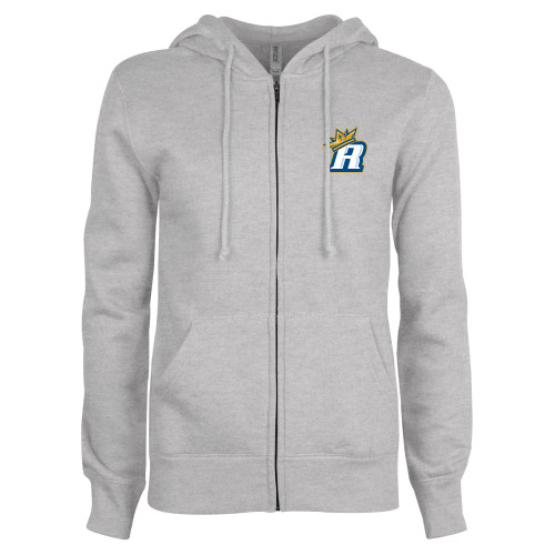  ENZA Womens Grey Fleece Full Zip Hoodie - R Royals