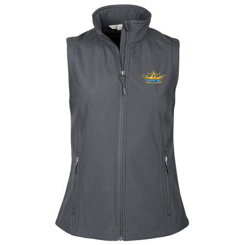  Womens Charcoal Core Softshell Vest - Cristo Rey Crown