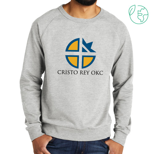  Allmade Light Grey Organic French Terry Crewneck Sweatshirt - Stacked Inst.