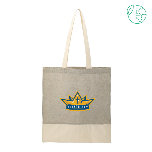  Split Recycled Grey Cotton Twill Convention Tote - Cristo Rey Crown