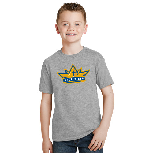  Youth Grey T Shirt - Cristo Rey Crown
