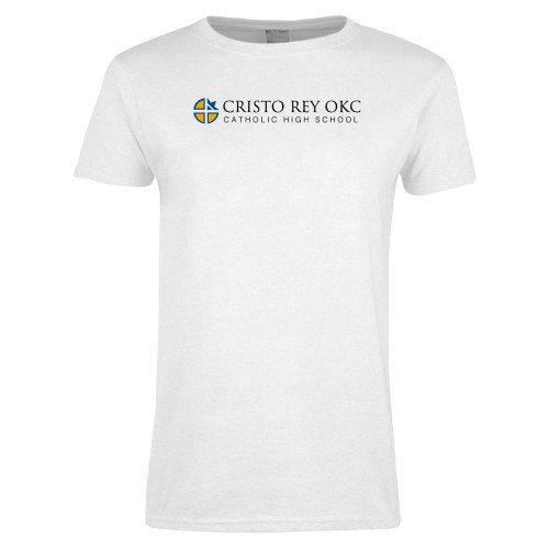  Womens White Short Sleeve Tee - Cristo Rey OKC Catholic High School