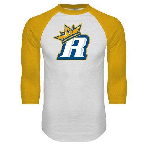  White/Gold Raglan Baseball T Shirt - R Royals