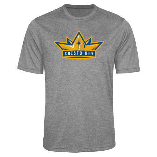  Grey Heather Performance Contender Tee - Cristo Rey Crown