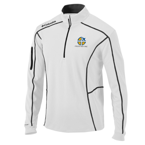  Columbia White Omni Wick Shotgun 1/4 Zip - Cristo Rey OKC