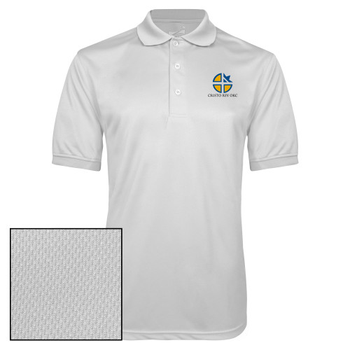  White Dry Mesh Polo - Cristo Rey OKC