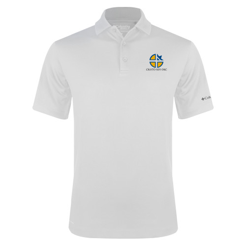  Columbia White Omni Wick Drive Polo - Cristo Rey OKC