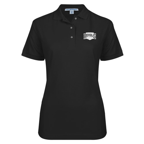  Womens Silk Touch Black Pique Polo - Cristo Rey Royals