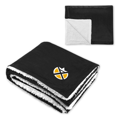  Super Soft Luxurious Black Sherpa Throw Blanket - Cristo Rey OKC