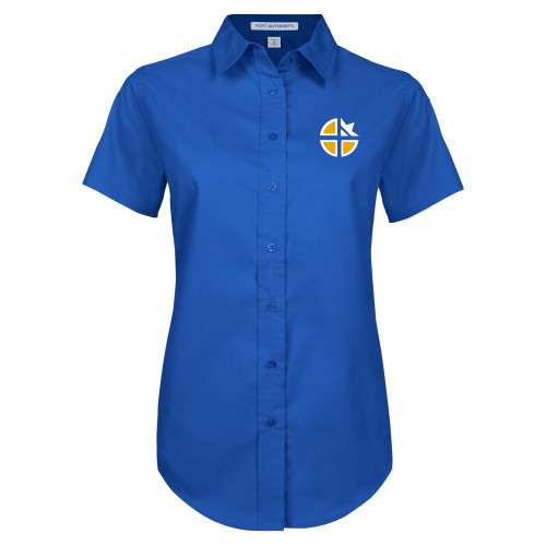  Womens Royal Twill Button Up Short Sleeve  - Cristo Rey OKC