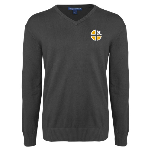  Charcoal Heather VNeck Sweater - Cristo Rey OKC