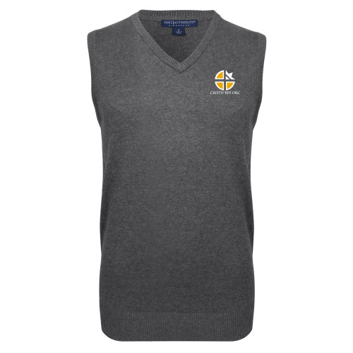  Charcoal VNeck Sweater Vest - Cristo Rey OKC