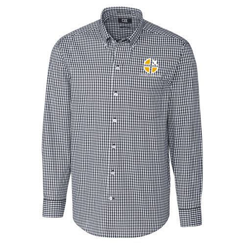  Cutter & Buck Charcoal Gingham Long Sleeve Button Down - Cristo Rey OKC