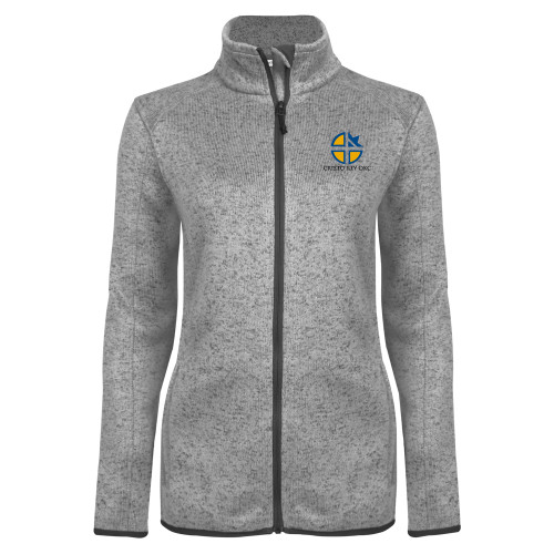 Womens Grey Heather Fleece Jacket - Cristo Rey OKC