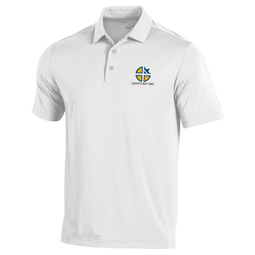  Under Armour White Performance Polo - Cristo Rey OKC