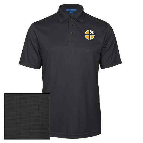  Charcoal Performance Fine Jacquard Polo - Cristo Rey OKC