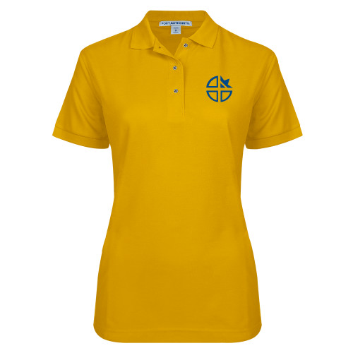 Womens Silk Touch Gold Pique Polo - Cristo Rey OKC