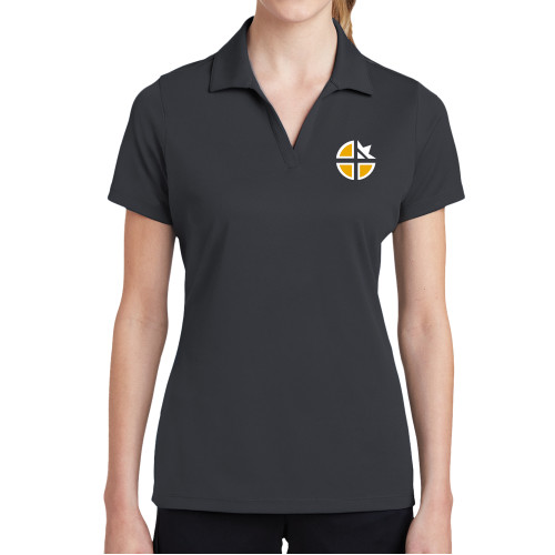  Womens Charcoal Dry Mesh Polo - Cristo Rey OKC
