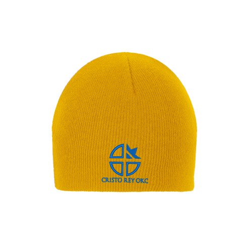  Gold Knit Beanie - Cristo Rey OKC