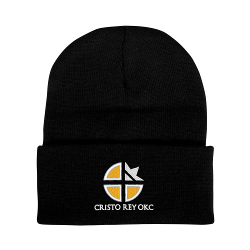 Black Knit Beanie w/Cuff - Cristo Rey OKC