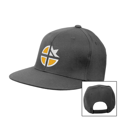  Charcoal Flat Bill Snapback Hat - Cristo Rey OKC