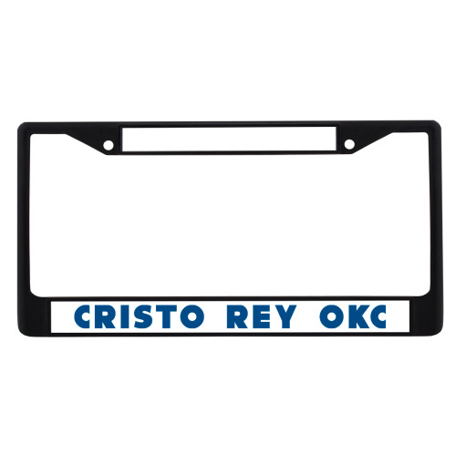  Metal License Plate Frame in Black - Face Mask