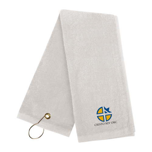  White Golf Towel - Cristo Rey OKC
