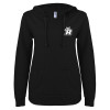 Thumbnail image for  ENZA Womens Black V Notch Raw Edge Fleece Hoodie