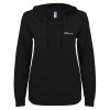 Thumbnail image for  ENZA Womens Black V Notch Raw Edge Fleece Hoodie