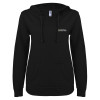 Thumbnail image for  ENZA Womens Black V Notch Raw Edge Fleece Hoodie