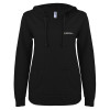 Thumbnail image for  ENZA Womens Black V Notch Raw Edge Fleece Hoodie