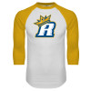 Thumbnail image for  White/Gold Raglan Baseball T Shirt