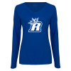 Thumbnail image for  Womens Royal Long Sleeve V Neck Tee 