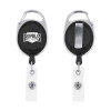 Thumbnail image for  Black Oval Retractable Badge Holder w/Clip