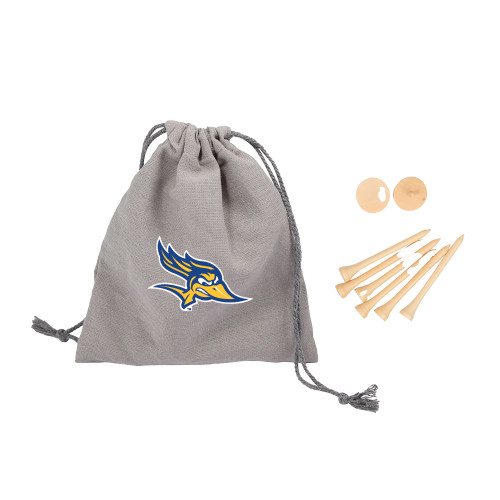  Bamboo Golf Tee Set w/ Grey Recycled Pouch - Mascot