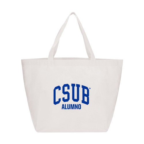 Yaya Non Woven White Shopper Tote - CSUB Arch Alumno