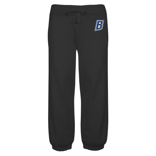  ENZA Womens Black Banded Fleece Capri - B Mark
