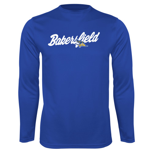  Royal Performance Long Sleeve Shirt - Mascot Bakersfield Script Wordmark
