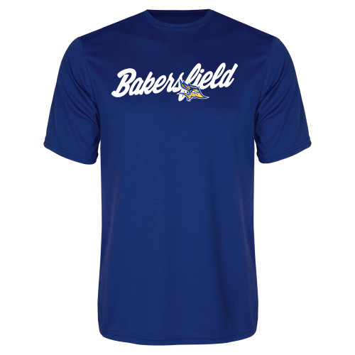  Royal Performance Tee - Mascot Bakersfield Script Wordmark