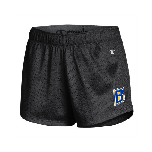  Champion Womens Black Mesh Short - B Mark